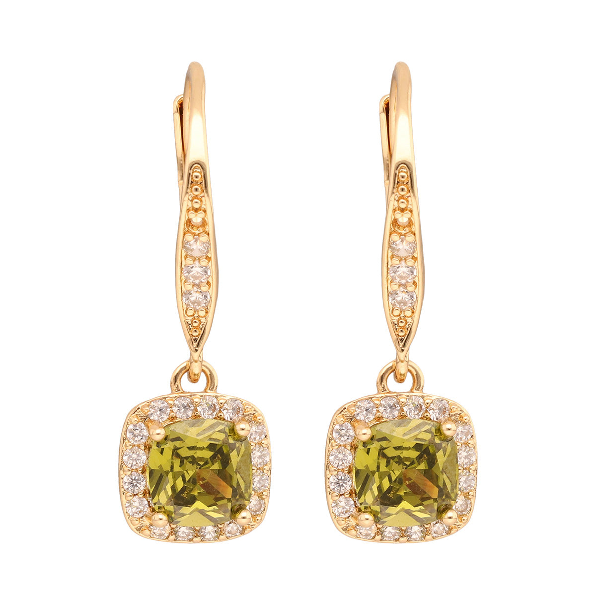 ARETES NAPIER SOCIAL CLR CZ KEY ITEM EARS ESMERALDA