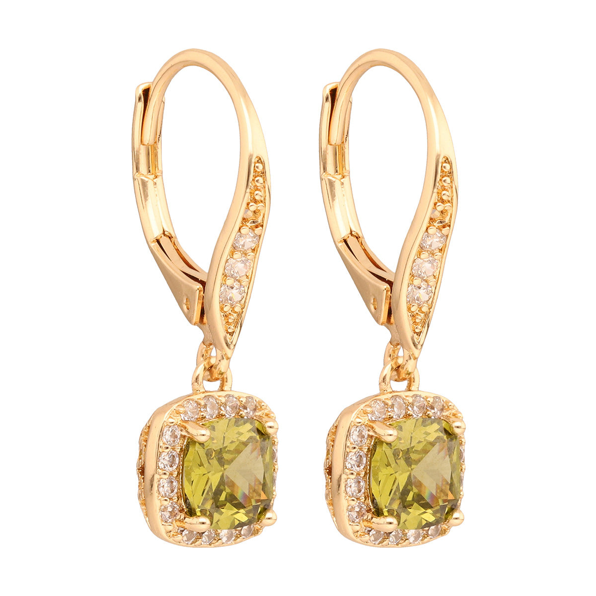 ARETES NAPIER SOCIAL CLR CZ KEY ITEM EARS ESMERALDA