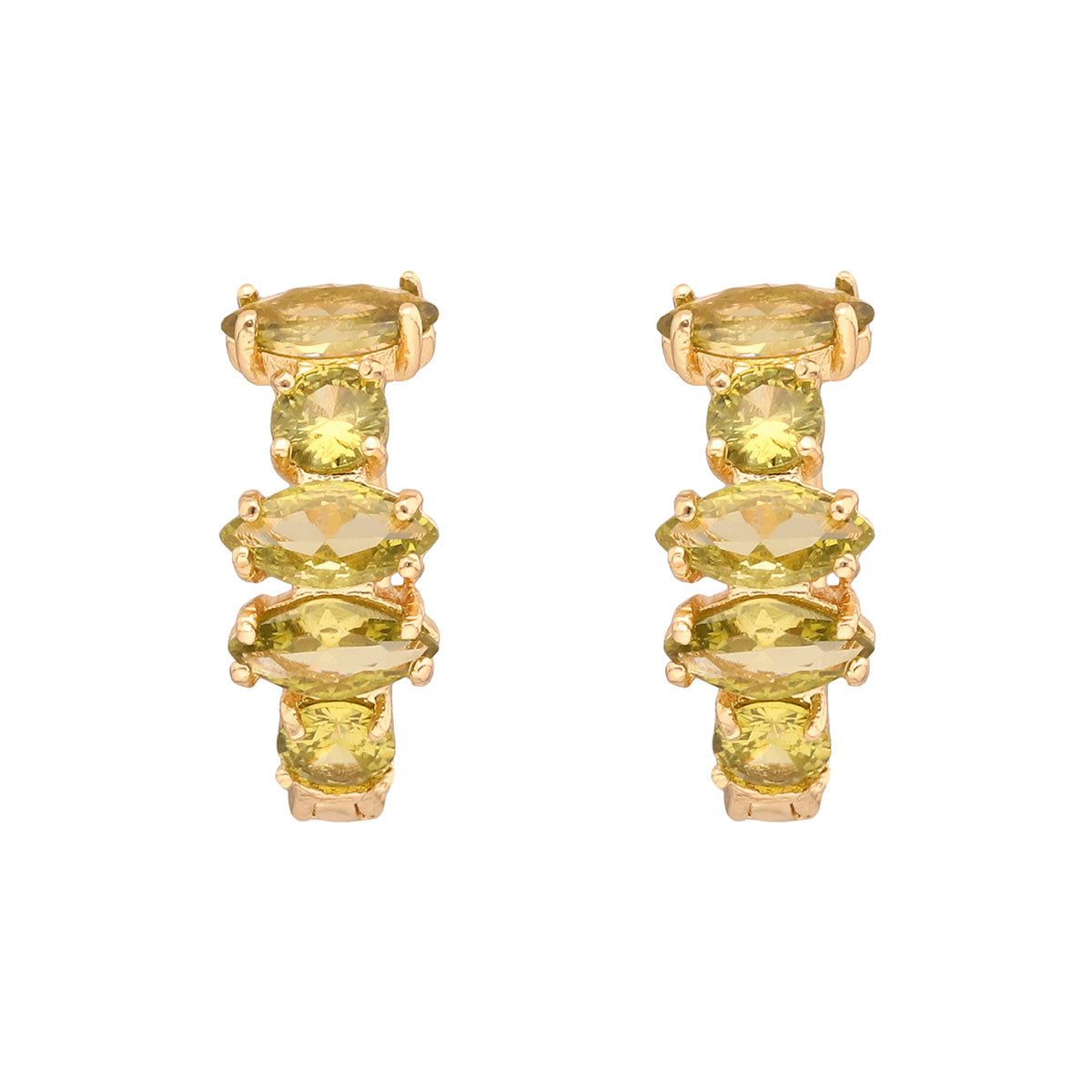 ARETES NAPIER SOCIAL CLR CZ KEY ITEM EARS GREEN