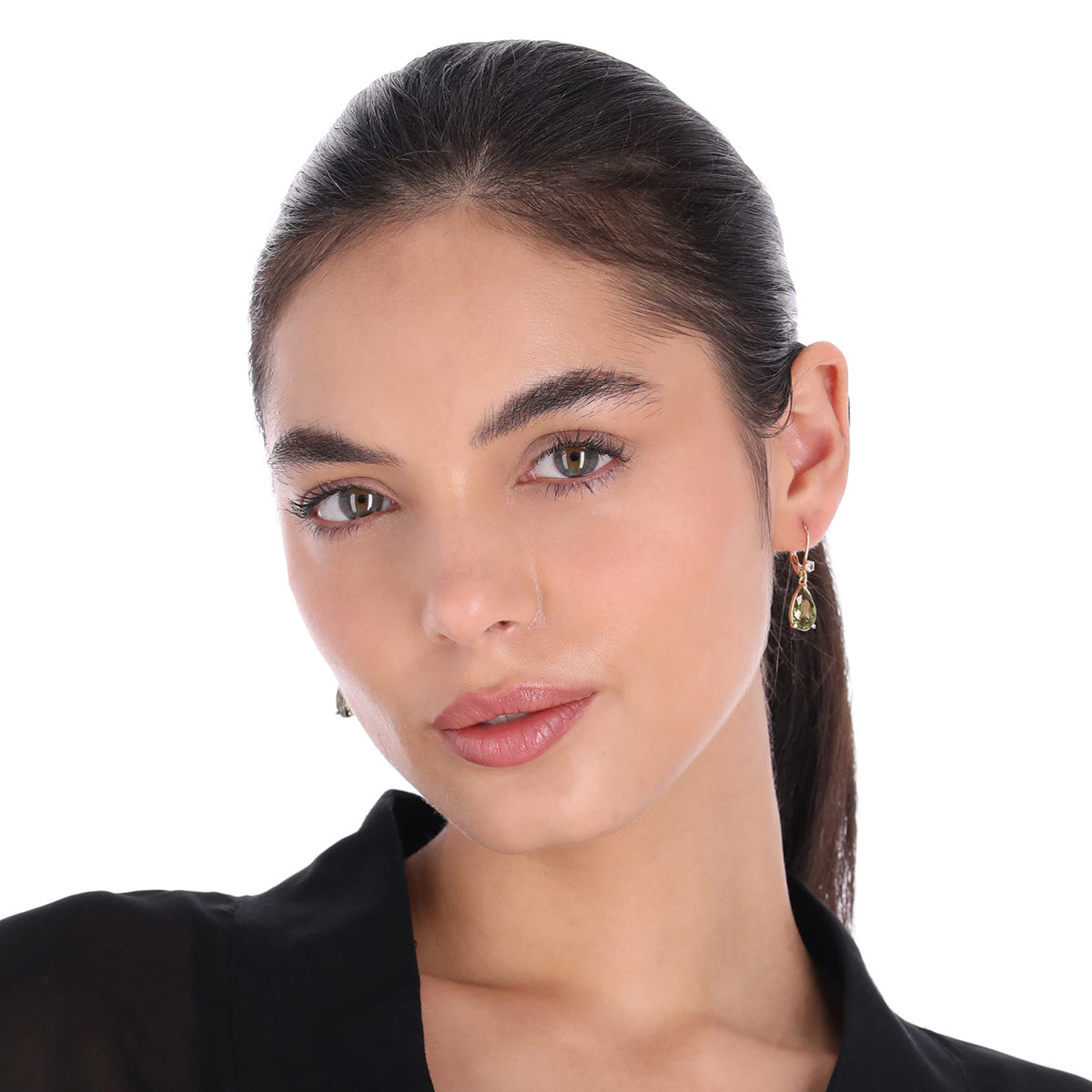 ARETES NAPIER SOCIAL CLR CZ KEY ITEM EARS ESMERALDA