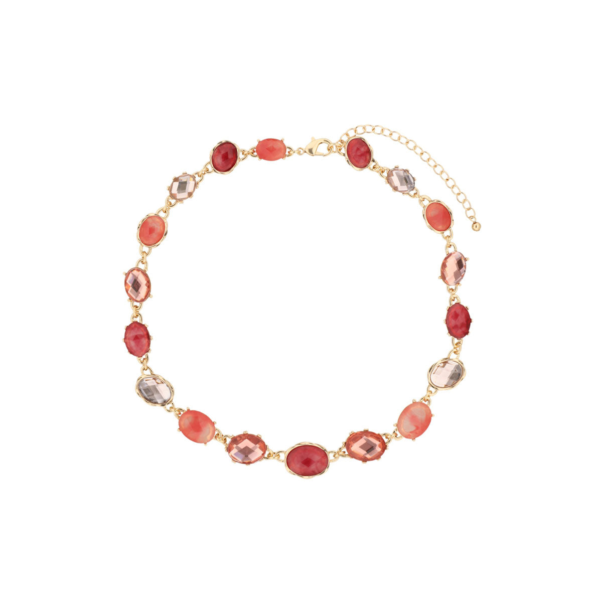 Collar Color Dorado, Napier, Forma Circular Tipo Largo Con Incrustaciones Tipo Piedra, Cierre Tipo Pinza Ajustable, Familia Nk 16In Berry Sweet Collar - Gld/Mlt, Contenido 1 Collar