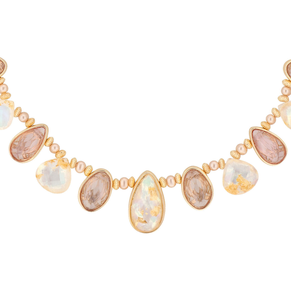 COLLAR NAPIER NK 16IN SUMMER ABALONE COLLAR - GLD/MLT DORADO