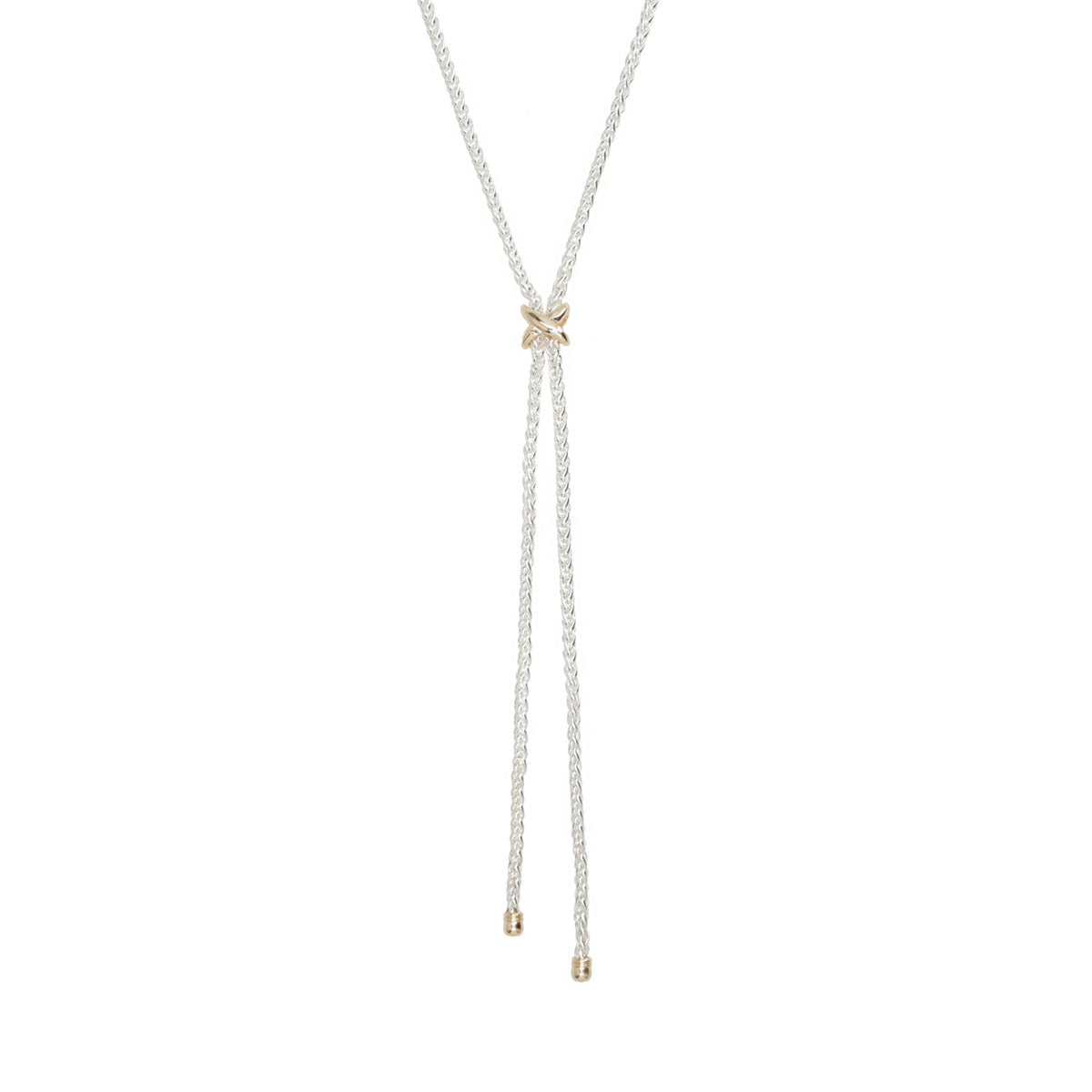 COLLAR NAPIER NK 16/28IN MIXED STARS Y NK - TRI TONE PLATEADO