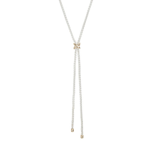 COLLAR NAPIER NK 16/28IN MIXED STARS Y NK - TRI TONE PLATEADO