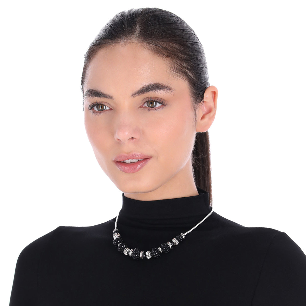 COLLAR NAPIER MIDNIGHT BEADS NEGRO