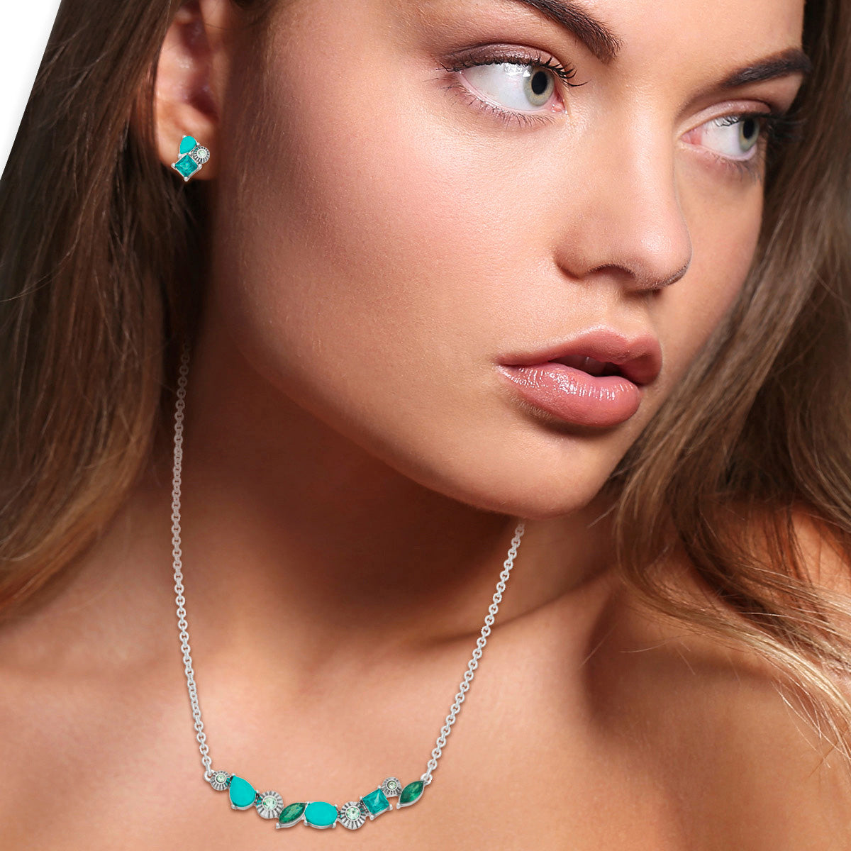 SET NAPIER BEAUTY GEMS PLATA