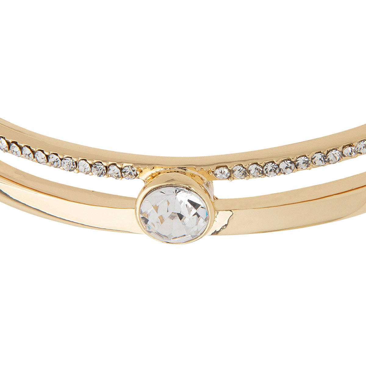 PULSERA NINE WEST GOLD SOCIAL CRYSTAL DORADO