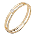 PULSERA NINE WEST GOLD SOCIAL CRYSTAL DORADO