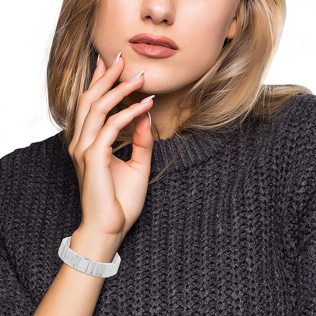 PULSERA NINE WEST LINKS AND CHAINS PLATA