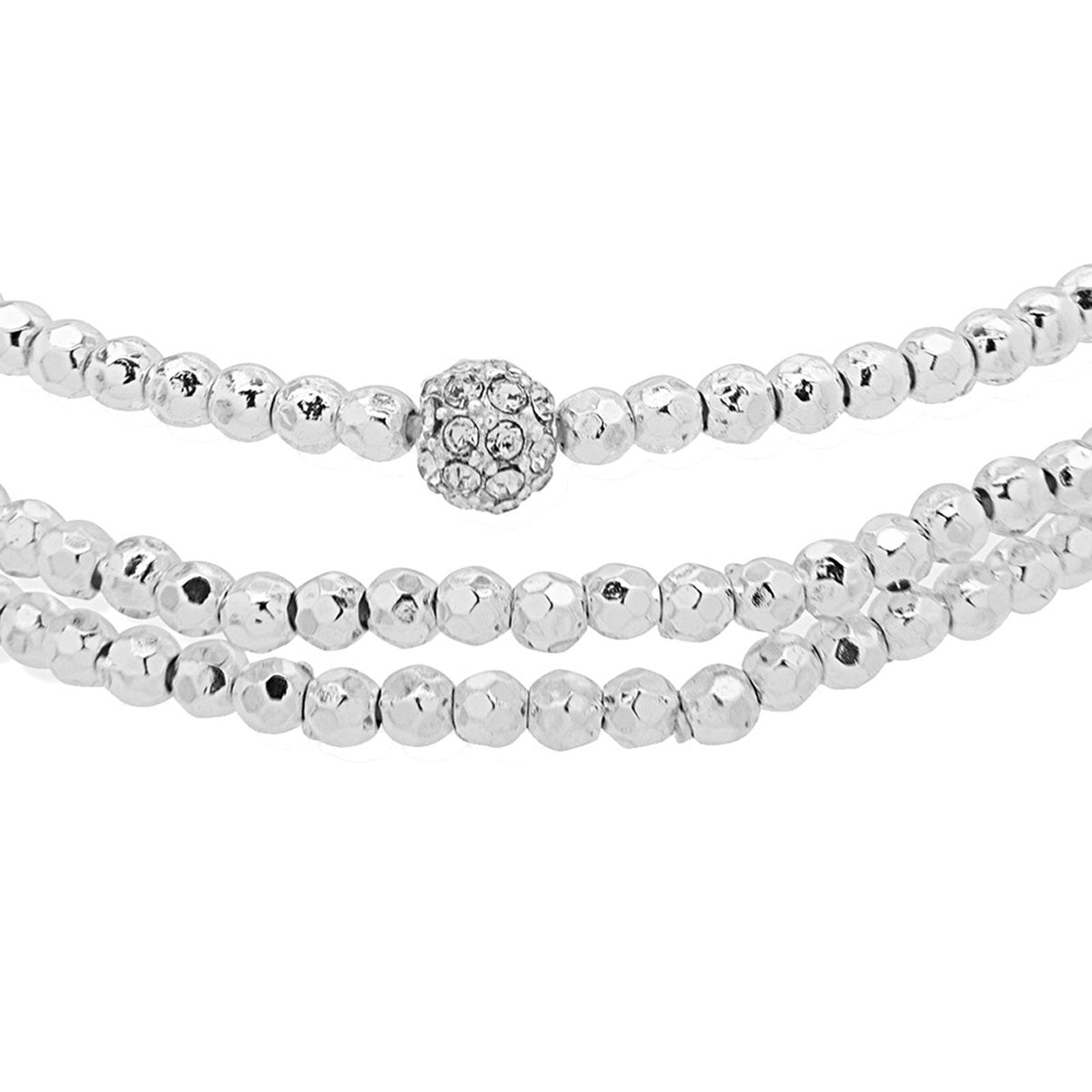 PULSERA NINE WEST FIRE BALLS PLATA