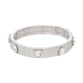 PULSERA NINE WEST HEARTS PLATA