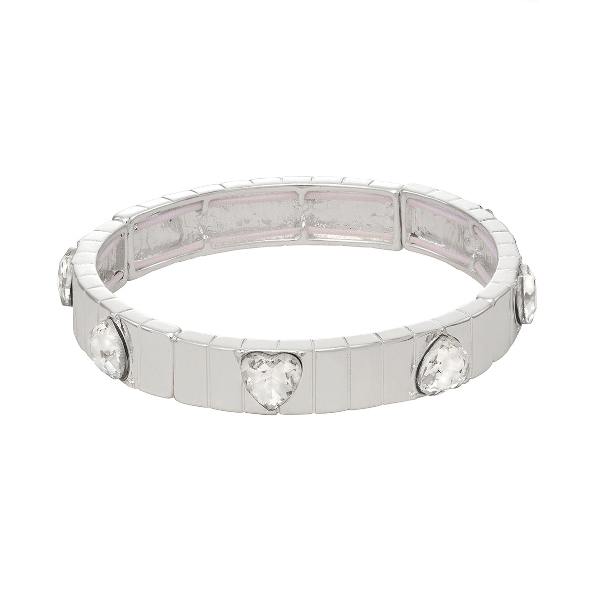 PULSERA NINE WEST HEARTS PLATA