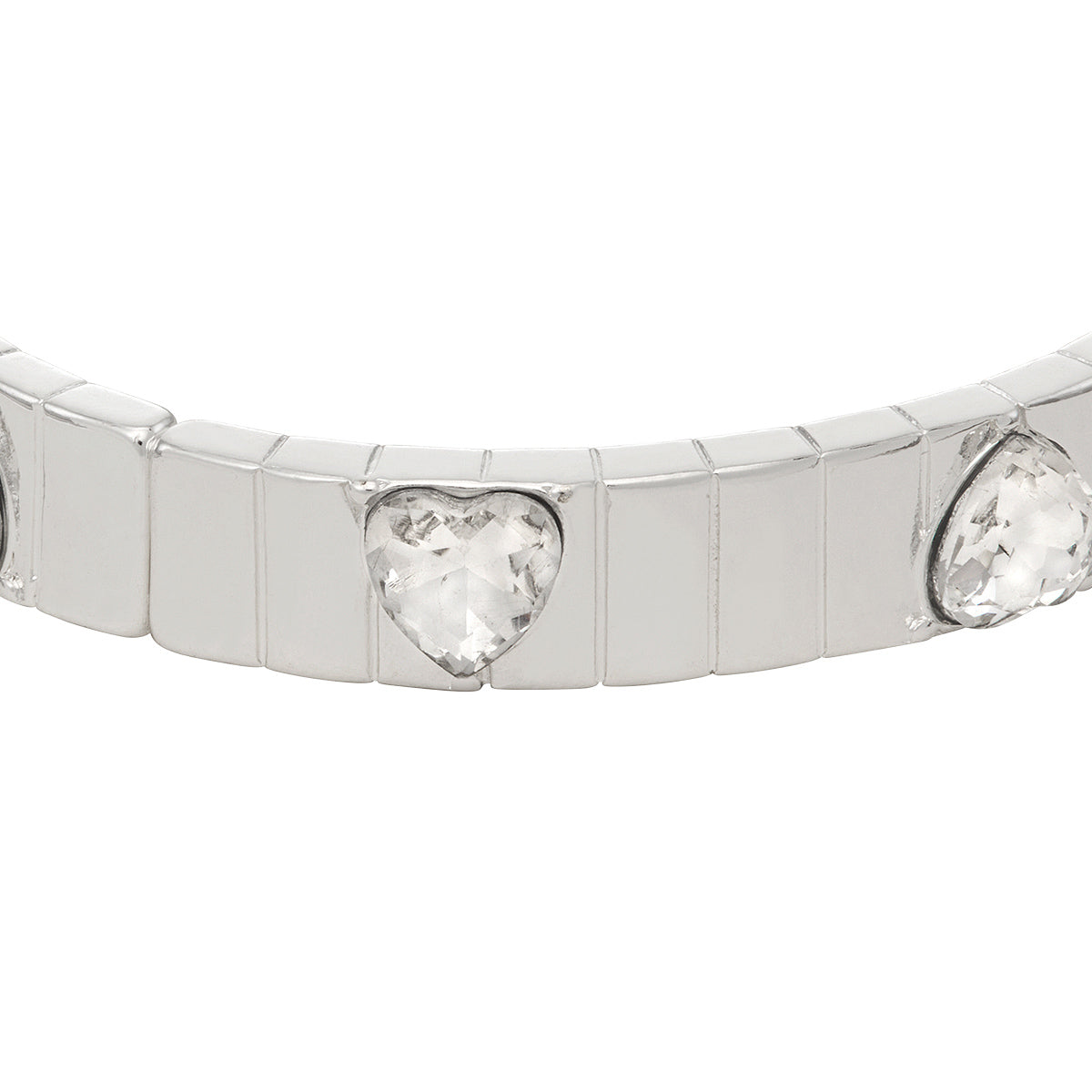 PULSERA NINE WEST HEARTS PLATA
