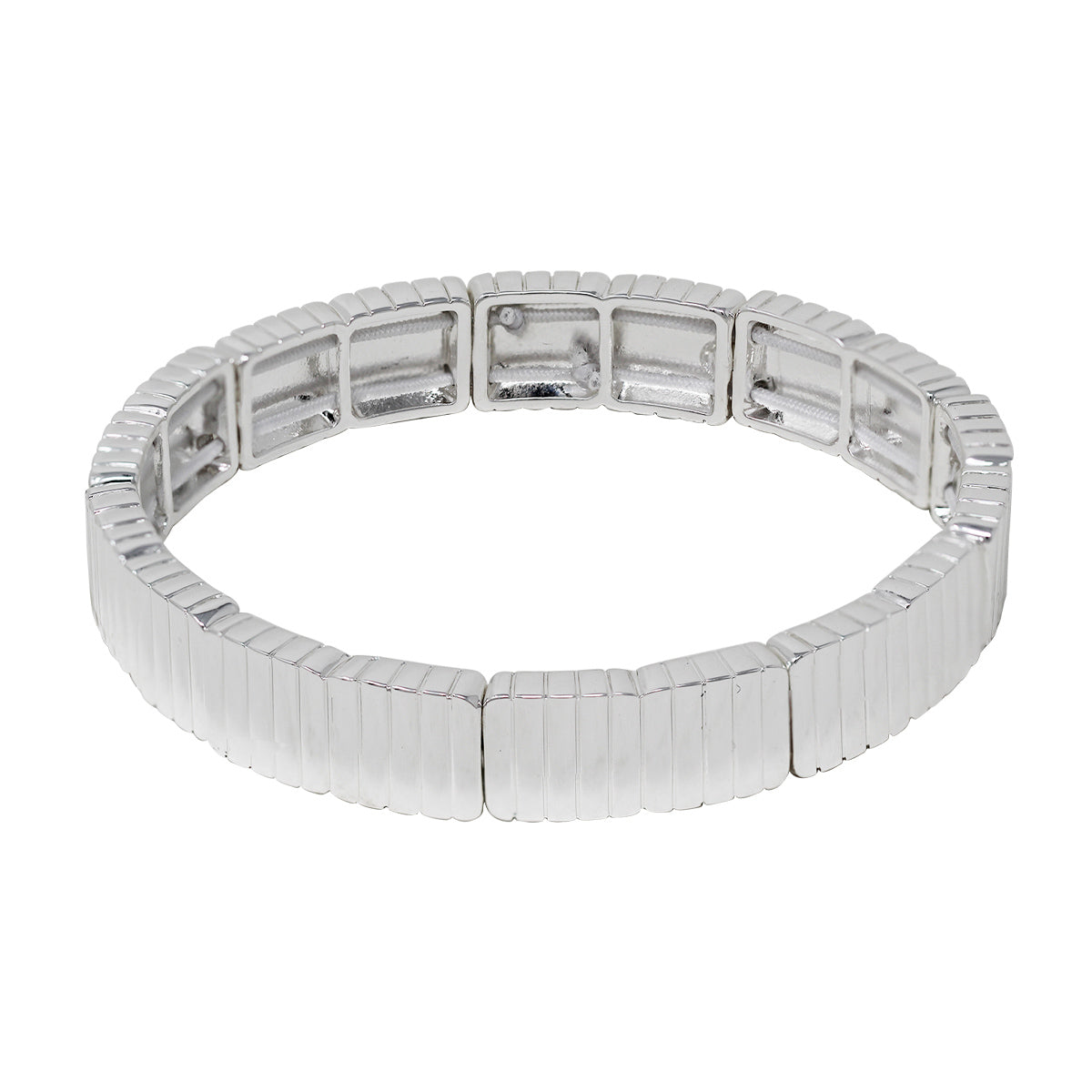 PULSERA NINE WEST TEXTURED METAL PLATA
