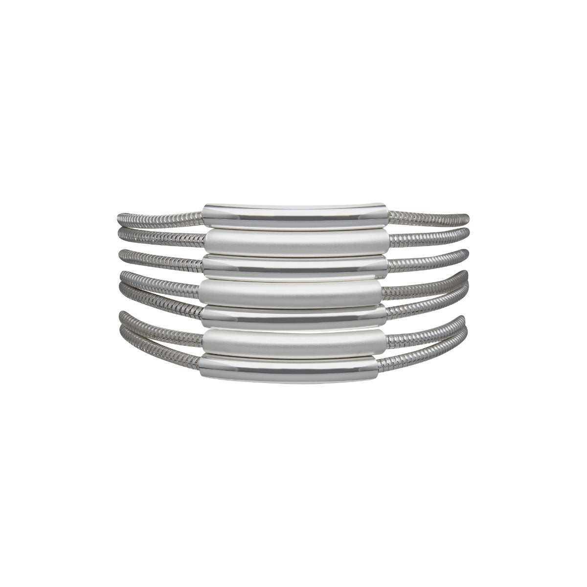 PULSERA NINE WEST ORGANIC SILVER METAL PLATEADO