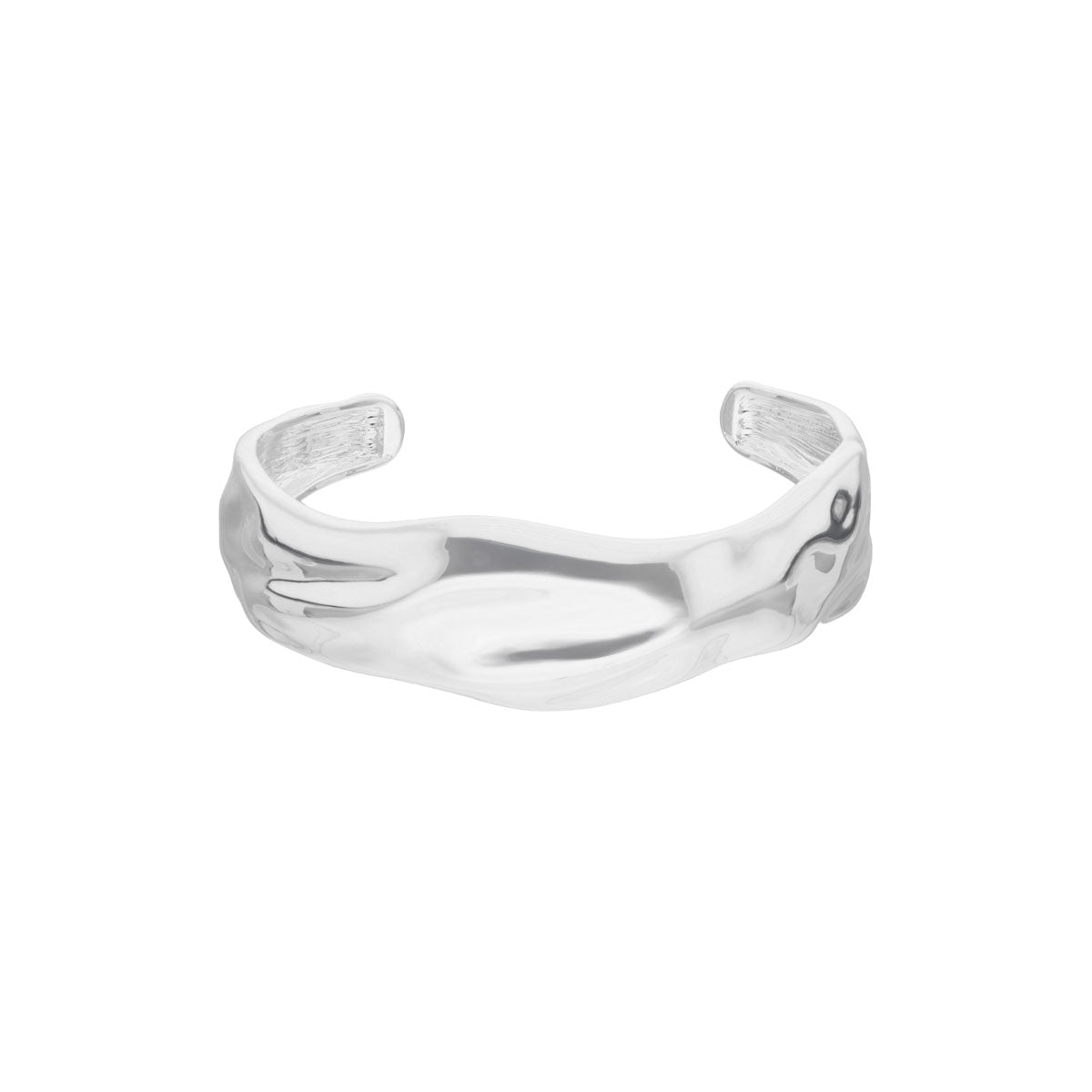 PULSERA NINE WEST SILVER MOLTEN METAL PLATEADO