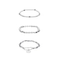 PULSERA NINE WEST STORMY BEADS PLATEADO