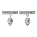 ARETES NINE WEST CZ EARS PLATA