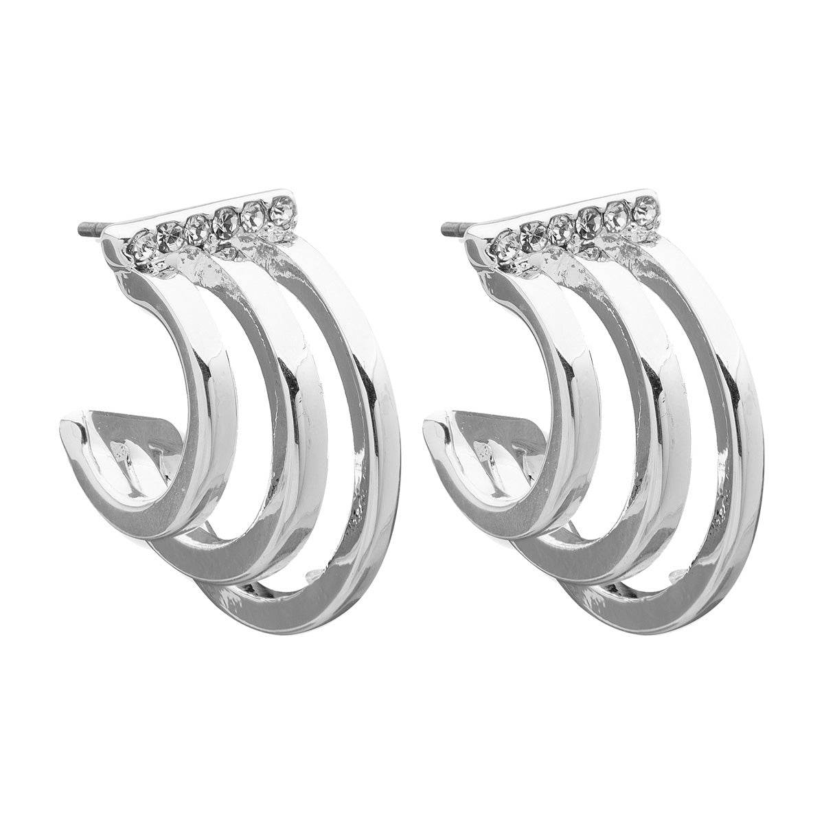 ARETES NINE WEST BASIC METAL EARS F3 PLATA