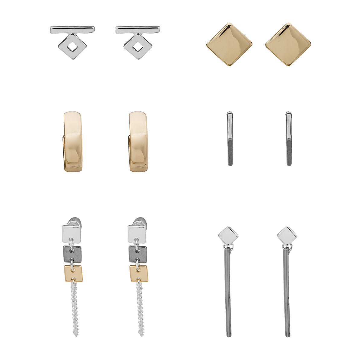 ARETES NINE WEST BASIC METAL EARS F1 BITONO