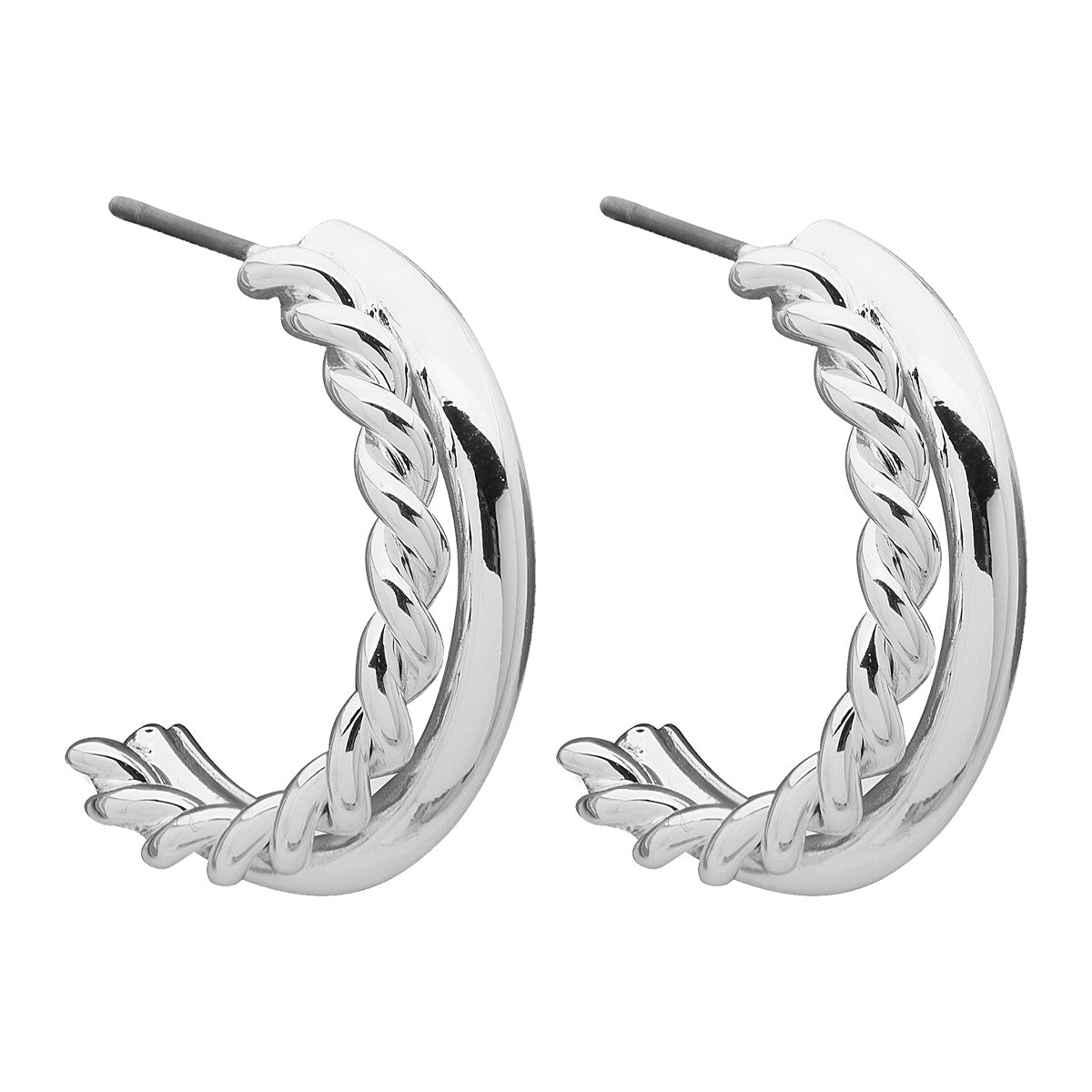 ARETES NINE WEST BASIC METAL EARS F2 PLATA