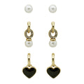 ARETES NINE WEST PEARL PLATA