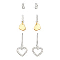 ARETES NINE WEST HEARTS PLATA