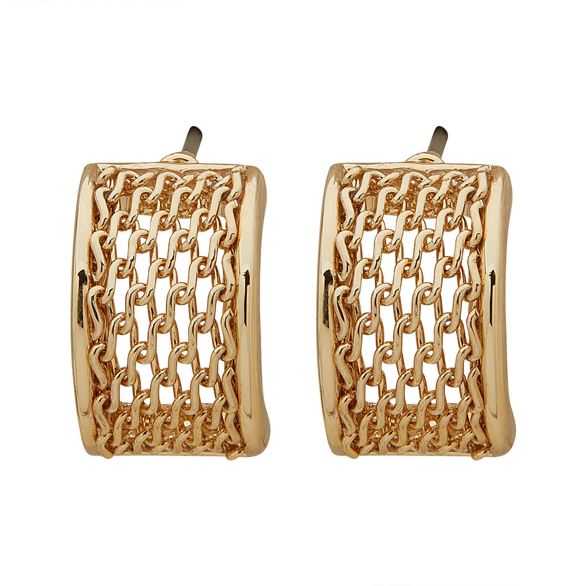 ARETES NINE WEST METAL MESH & TUBE DORADO