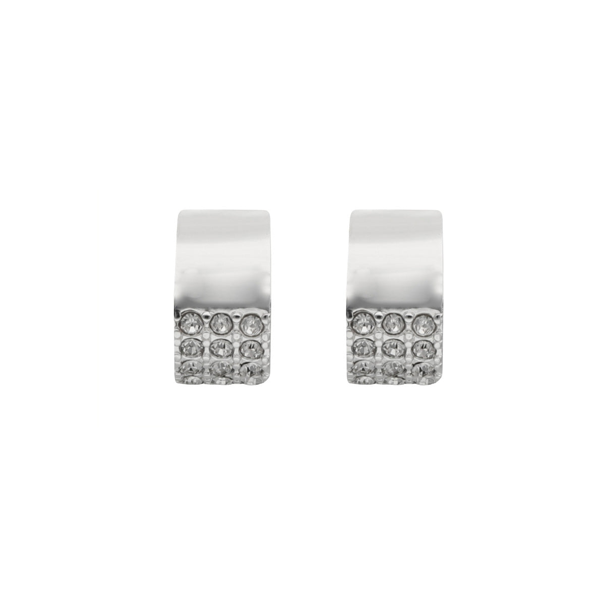 ARETES NINE WEST PAVE SOCIAL PLATEADO