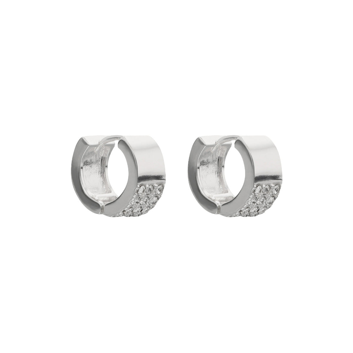 ARETES NINE WEST PAVE SOCIAL PLATEADO