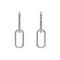 ARETES NINE WEST PAVE SOCIAL PLATEADO