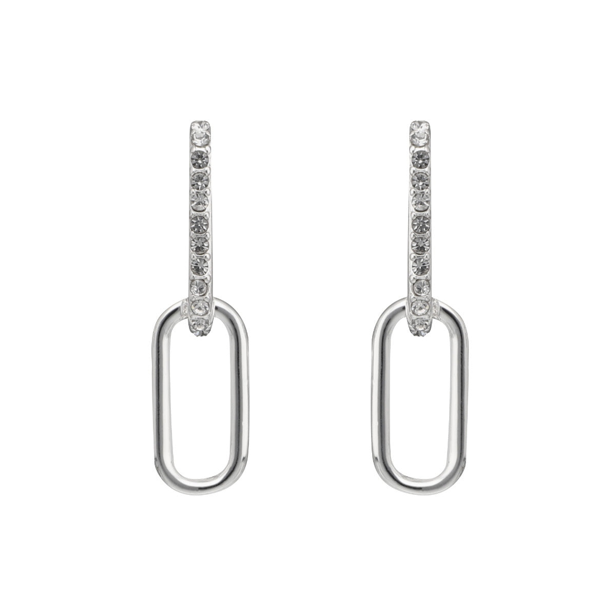 ARETES NINE WEST PAVE SOCIAL PLATEADO