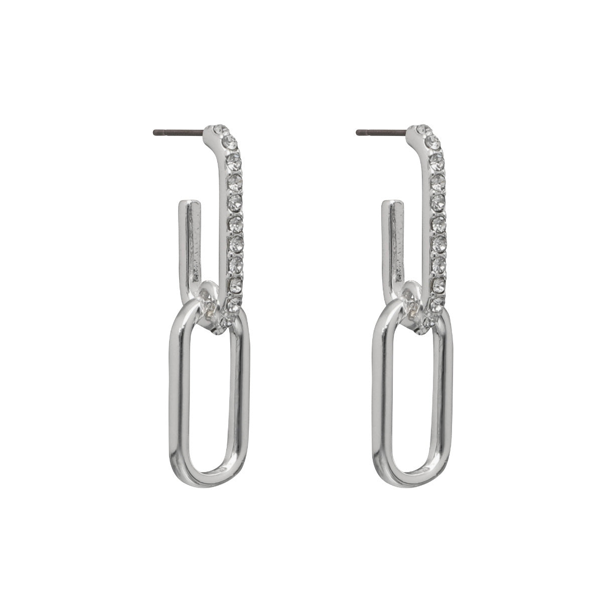ARETES NINE WEST PAVE SOCIAL PLATEADO