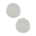ARETES NINE WEST ORGANIC SILVER METAL PLATEADO