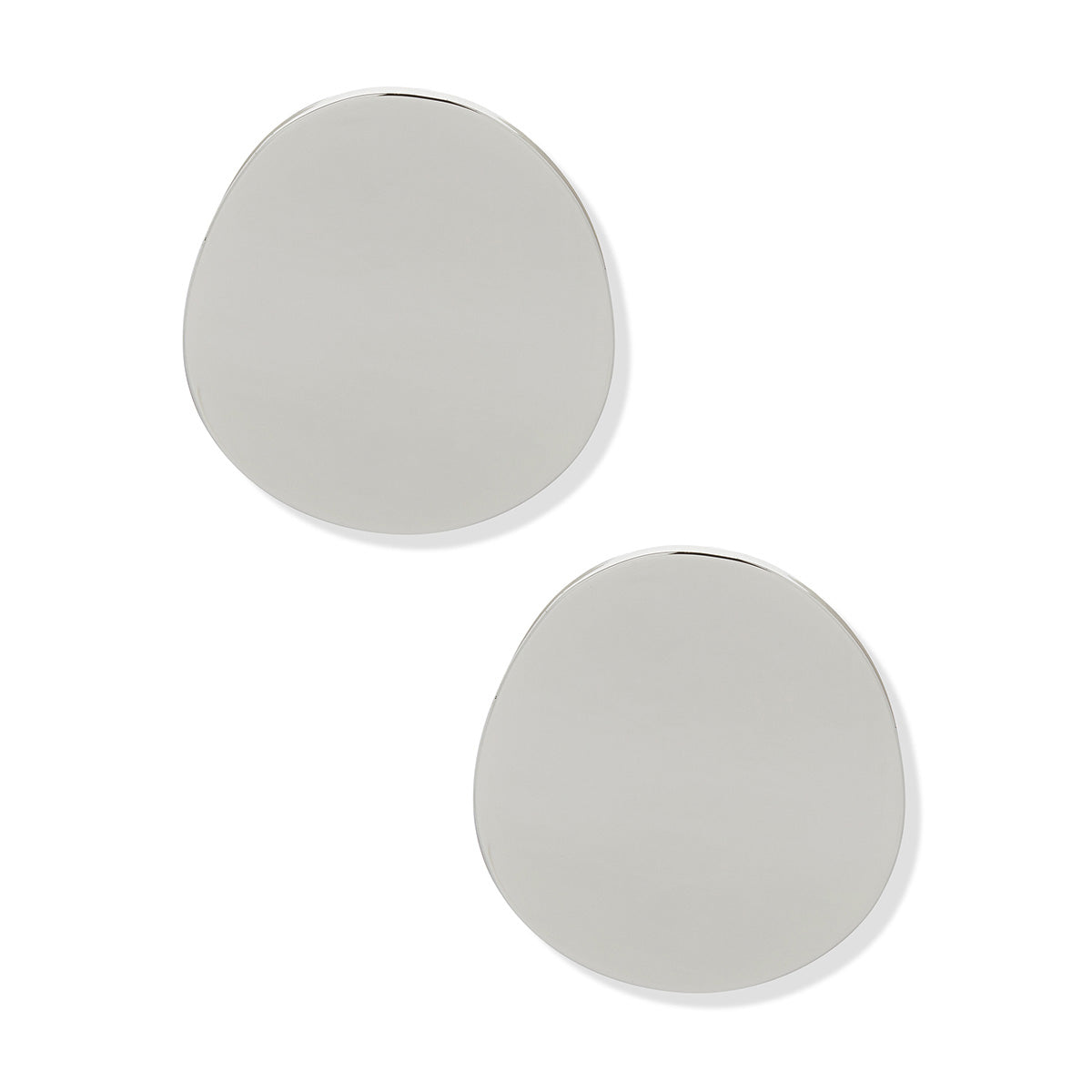 ARETES NINE WEST ORGANIC SILVER METAL PLATEADO