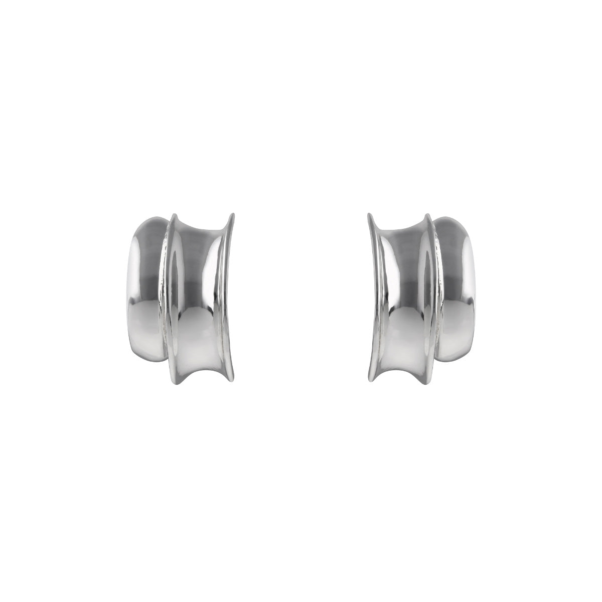 ARETES NINE WEST ORGANIC SILVER METAL PLATEADO