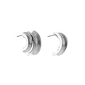ARETES NINE WEST ORGANIC SILVER METAL PLATEADO