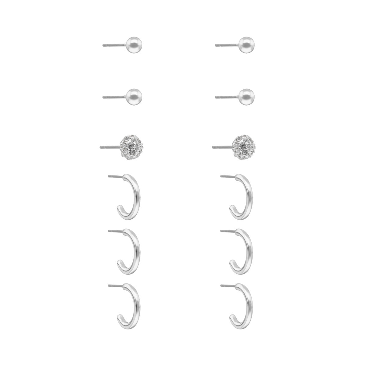 ARETES NINE WEST METAL EARS FEB MKT 1 PLATA