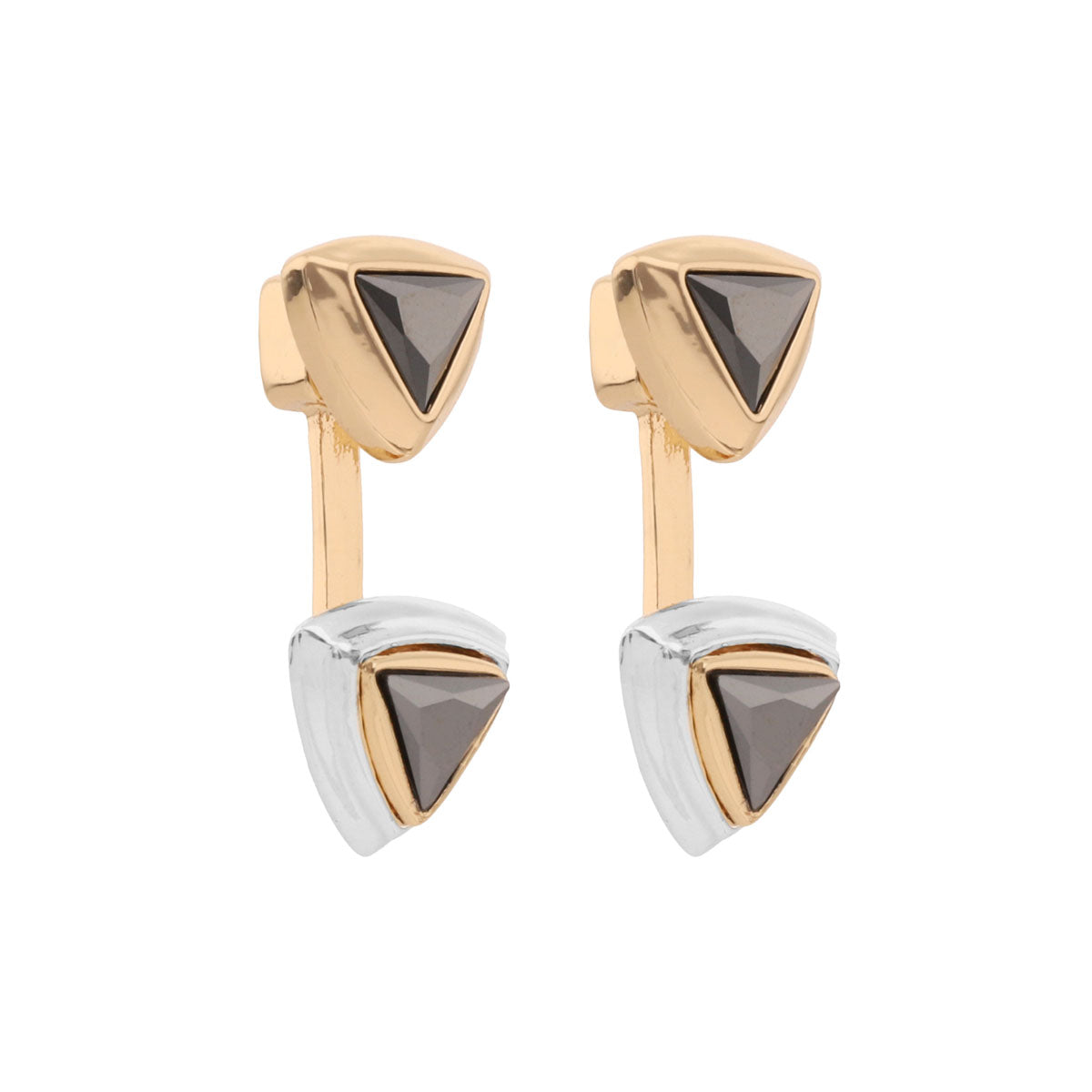 ARETES NINE WEST TRITONE EMBLEMS BITONO