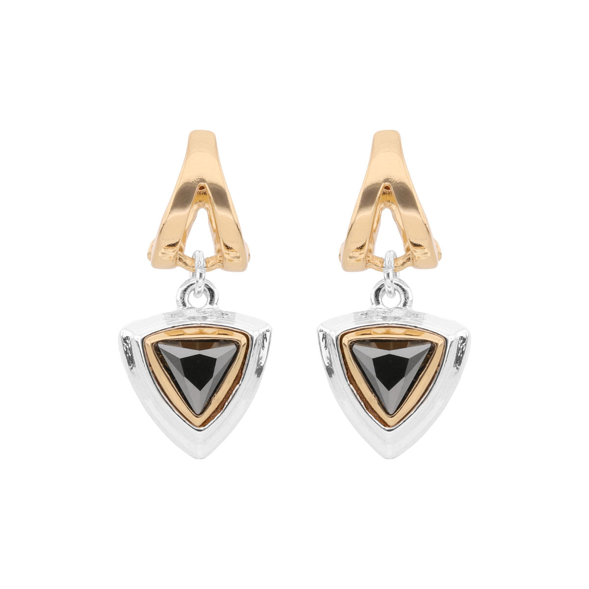 ARETES NINE WEST TRITONE EMBLEMS BITONO