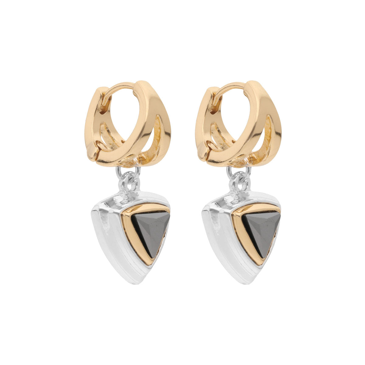 ARETES NINE WEST TRITONE EMBLEMS BITONO