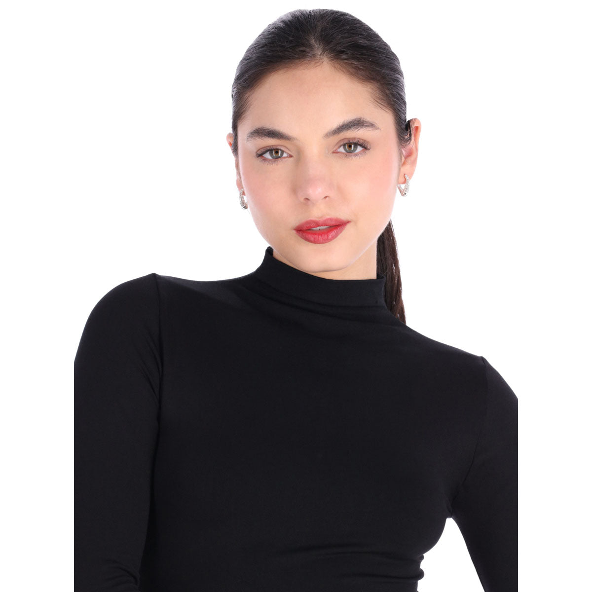 ARETES NINE WEST TWISTED CRYSTAL STONES PLATEADO
