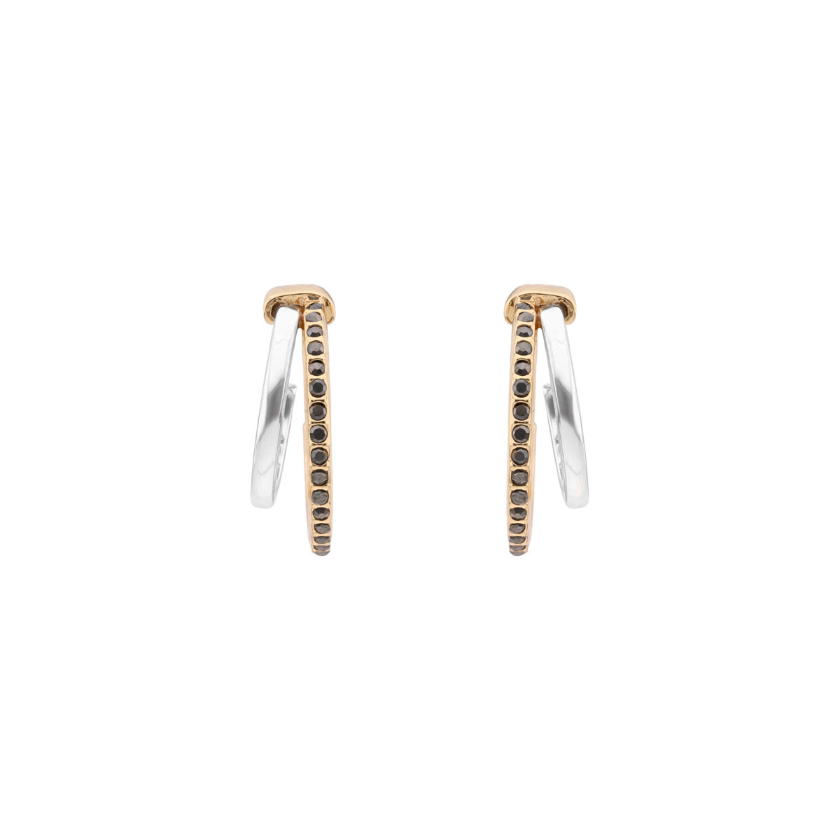 ARETES NINE WEST TRITONE EMBLEMS BITONO