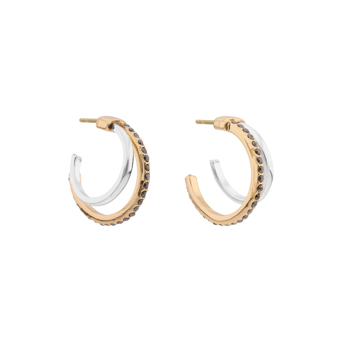 ARETES NINE WEST TRITONE EMBLEMS BITONO
