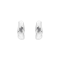 ARETES NINE WEST SILVER MOLTEN METAL PLATEADO