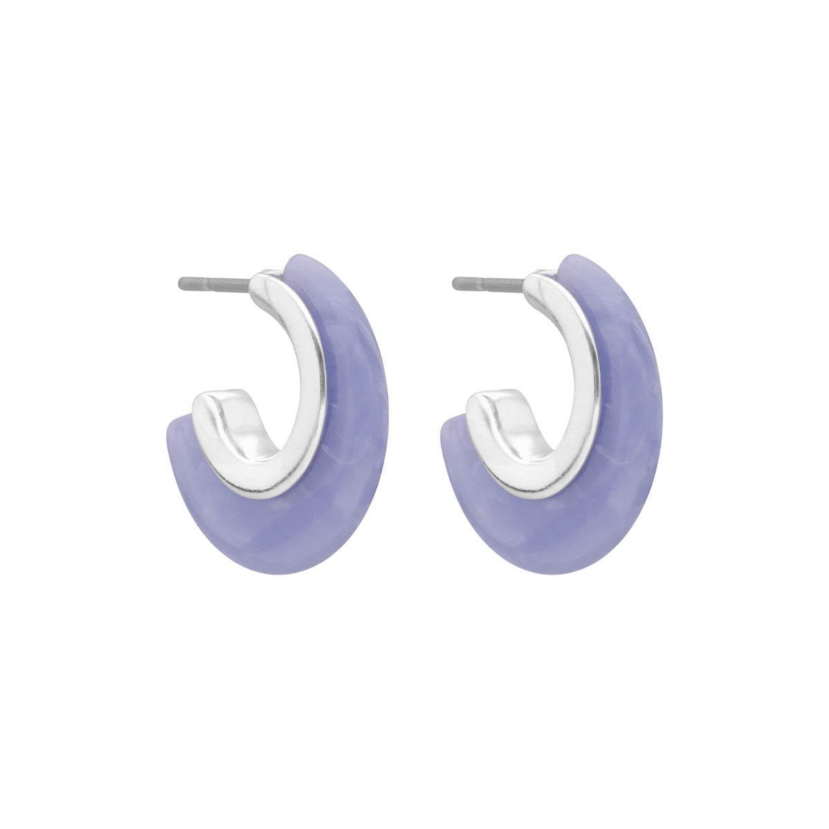 ARETES NINE WEST COLOR AGATE PLATEADO