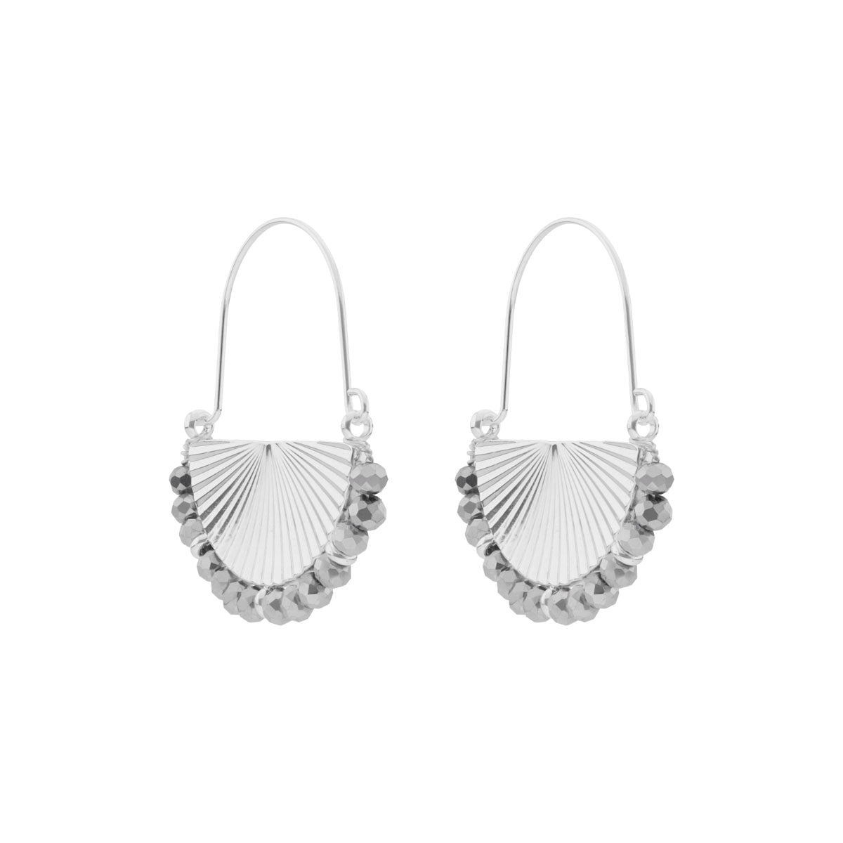 ARETES NINE WEST STORMY BEADS PLATEADO