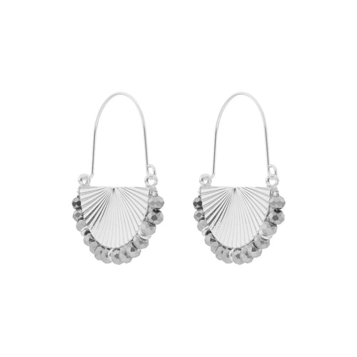 ARETES NINE WEST STORMY BEADS PLATEADO