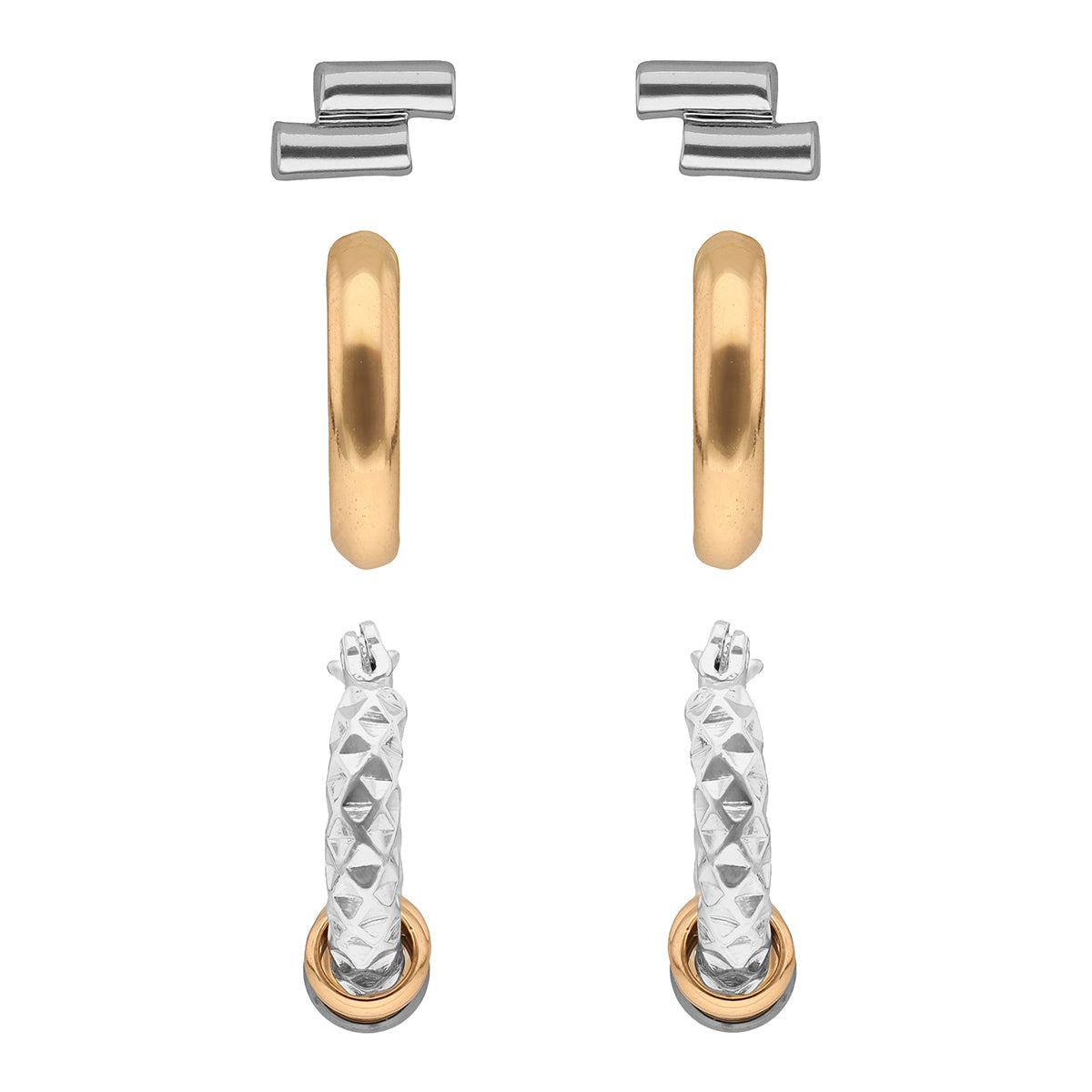 SET ARETES NINE WEST COLOR BITONO DIFERENTES DISEÃ‘OS 19G04195