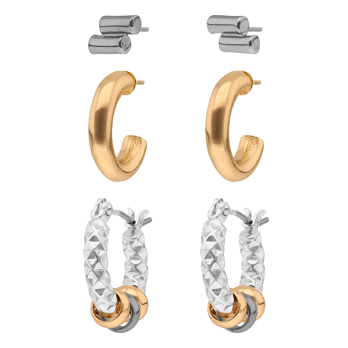 SET ARETES NINE WEST COLOR BITONO DIFERENTES DISEÃ‘OS 19G04195